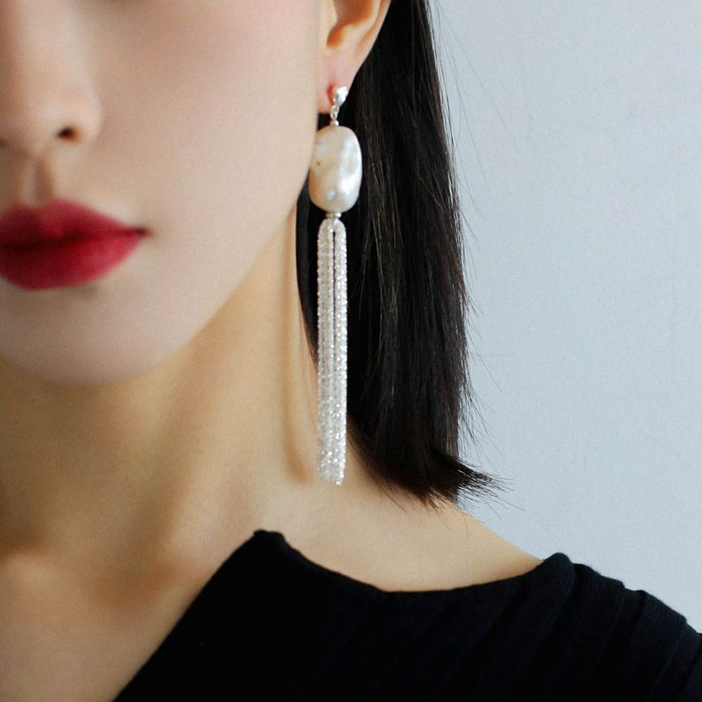 Dancing hotsell Pearls Tassel Earrings