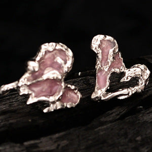 Cherry Blossom Pink Series Asymmetric S925 Earrings