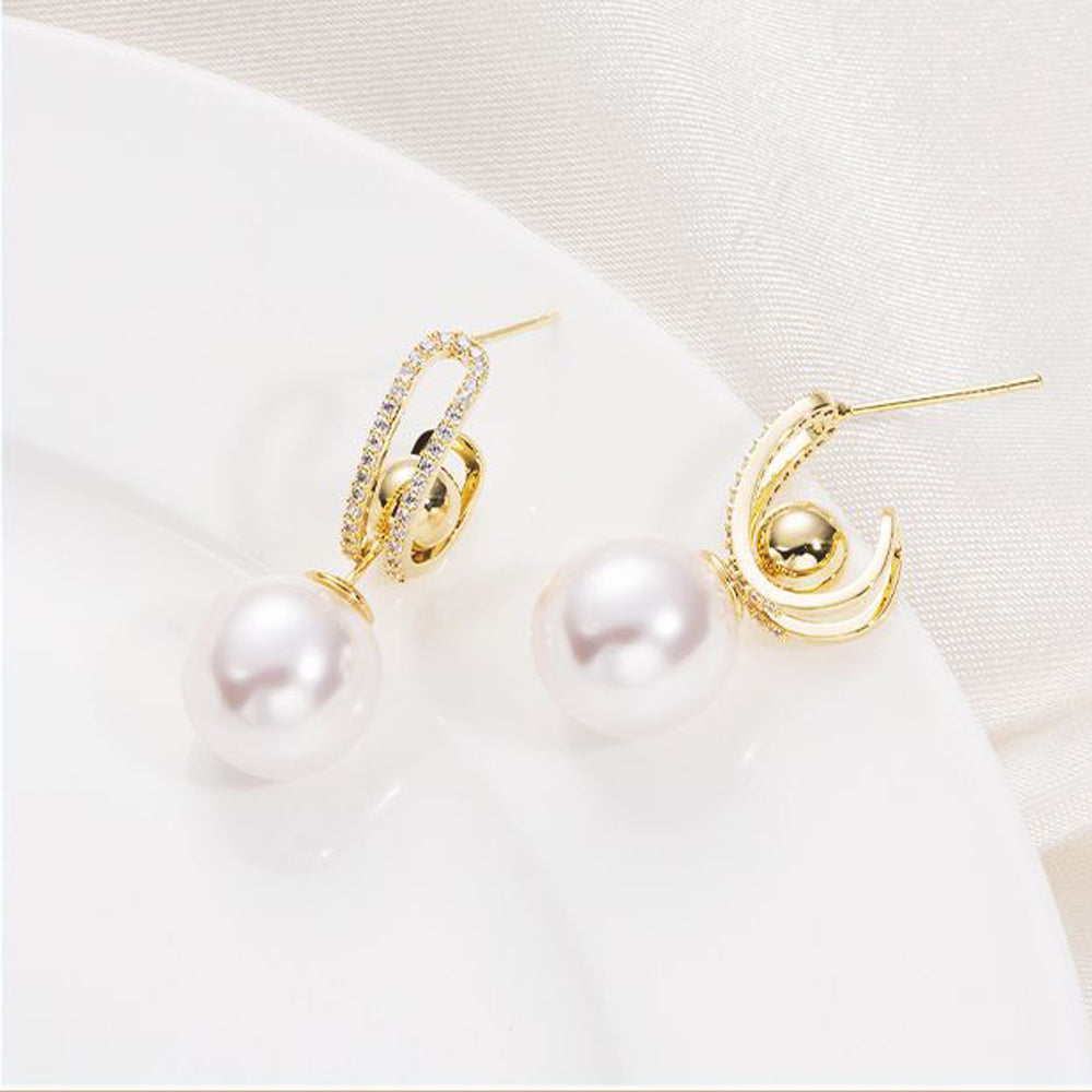 Natural Cultured Pearl Detachable S925 Needle Earrings